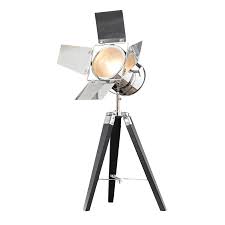Hohenverstellbare Tischlampe Hollywood 65cm Schwarz Real