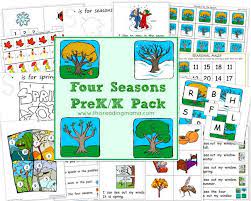 Doing things together as a family doesn't have to be hard. The Four Seasons Pre K K Pack Free Seasons Preschool Seasons Activities Preschool Themes