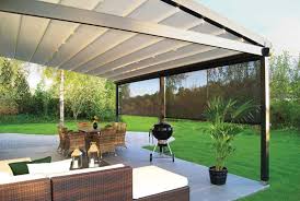The posts are cut on site to obtain the correct height required. Retractable Roof System Cool Awnings