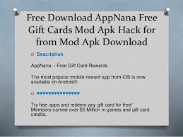 Check spelling or type a new query. App Nana Free Gift Cards Mod Apk Hack