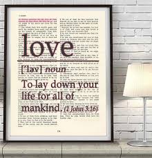 Love Definition To Lay Down Your Life 1 John 3 16 Bible Page Art Print 1 John Bible King James Bible