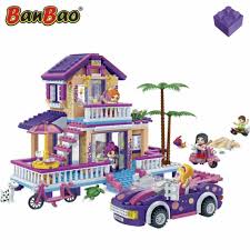 Maison De Vacances Banbao 6122 Jeu De Construction Pour Enfants Filles Garcons Trendy Beach American Girl Doll Accessories Food Beach House Accessories