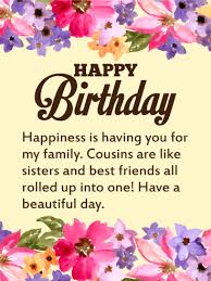 Best Funny Birthday Wishes For Cousin Sister Pretty Floral Happy Birthday Card For Cousin Birthday Greeting Cards By Davia Happy Birthday Wishes Cousin Free Happy Birthday Cards Happy Birthday Cousin