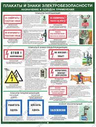Виды плакатов по электробезопасности