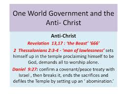 In 1992, however, in their venezuela conference, the united nations passed something called agenda 21, which the elder president george bush of the united states of america publicly gave it his support. Ppt One World Government And The Anti Christ Powerpoint Presentation Id 6558070