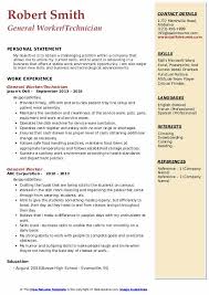 South africa is a really hard place to get a job in as a foreigner. General Worker Resume Samples Qwikresume