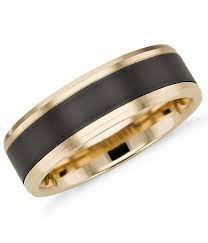 Satin Finish Wedding Ring In Black Titanium And 14k Yellow Gold 7mm Blue Nile Mens Wedding Rings Black Mens Wedding Rings Gold Mens Wedding Rings