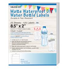We did not find results for: Milcoast Glossy Waterproof Diy Water Bottle Labels 8 5 X 2 For Inkjet Laser Printers 25 Sheets Walmart Com Walmart Com
