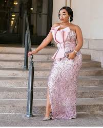 2019 Beautiful Asoebi Long Gown Styles African Dresses Modern African Print Fashion Dresses African Lace Styles