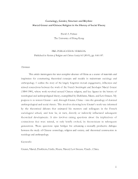 Pdf Cosmology Gender Structure And Rhythm Marcel Granet And Chinese Religion In The History Of Social Theory