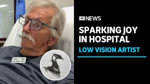Visually impaired cancer survivor cheers everyone at hospital with his  incredible artistry