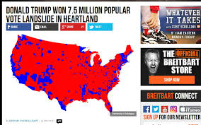 That Misleading Breitbart Map Explained How Trump S Dominance Across Geography Is A Misrepresentation Of The Us Election