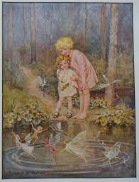 Girls The Fairies At The Magic Pool Margaret Tarrant Original Vintage Children S Print From 1927 Fairy Print Matted Ready To Frame Vintage Fairies Fairy Art Fairy Magic