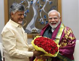 Chief Minister of Andhra Pradesh, Shri Nara Chandrababu Naidu, met Prime  Minister Narendra Modi.