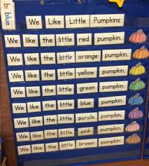 2 scoops of kindergarten pumpkin pocket chart fun