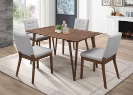 Topline Home Furnishings Side Chair Brown Dining Table In Kitchen Dinette Tables Dinette Sets