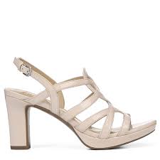 Naturalizer Womens Cameron Dress Sandals Taupe Patent In