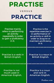 Difference Between Practise And Practice In 2020 Nouns And Verbs Word Practice Grammar Lessons