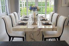 Ardmore 3 piece white and grey breakfast nook dining set. Marble Dining Table Ideas Novocom Top