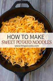 How To Make Sweet Potato Noodles Recipe Sweet Potato Noodles Zoodle Recipes Recipes