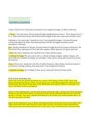 02 08 Set Sail Discussion Based Assessment Odt 02 01 Impact Of Colonization Create A Top Five List Of European Colonization U2019s Most Impactful Changes Course Hero