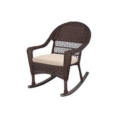 Living Accents 1 Pc Brown Steel Frame Rocking Rocking Chair Rocker Chairs Chair Beige Cushions