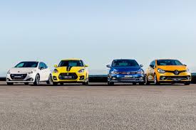 The fairly new renault clio rs takes on the peugeot 208 gti which has been with us for a little while now. Volkswagen Polo Gti Vs Renault Clio Rs Vs Suzuki Swift Sport Vs Peugeot 208 Gti Comparison Review