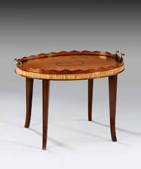 Shop coffee and cocktail tables and other modern, antique and vintage tables from top sellers and makers around the world. Sheraton Oval Tray In Satinwood Reindeer Antiques