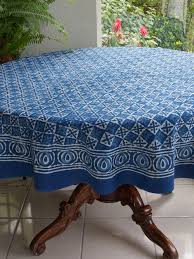 Blue Tablecloth Batik Tablecloth India Tablecloth 90 Round Tablecloth 70 Round Tablecloths Blue Tablecloth Round Tablecloth 90 Round Tablecloths