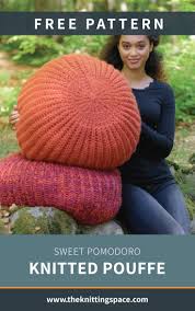 Long tail cast on 62 sts. Sweet Pomodoro Knitted Pouffe Free Knitting Pattern