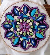 Mandala Punch Needle Punch Needle Punch Needle Patterns Punch Needle Embroidery