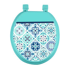 Abattant Wc Imprime Mosaique Florale Abattant Wc Accessoires De Salle De Bain Et Wc Decoration Gifi