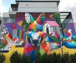 New Mural By Okudart For Formwa Formwa Okuda Streetart Mural Street Art Art Projects