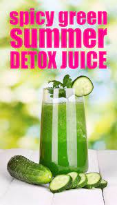 Spicy Green Summer Detox Juice Recipe All Kind Of Green Vegetables To Juice For Your Health Green Juice Recipes Detox Detox Juice Recipes Green Juice Cleanse