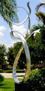Metallic Sculpture Modern Art Metal Abstract Garden Sculpture Alure By Jon Allen Dear Art Leading Art Culture Magazine Database Garden Art Sculptures Outdoor Sculpture Modern Sculpture