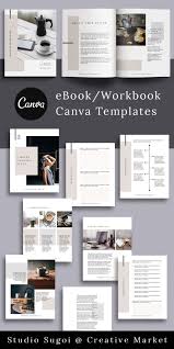Workbook Ebook Canva Template Mio In 2020 Workbook Design Workbook Online Graphic Design