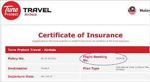 The insured parties include named insureds, insureds, and additional insureds. Tune Protect Travel Airasia Online Claim
