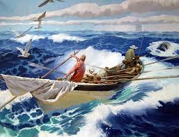 It looks like a slang usage of the verb, blow. There She Blows