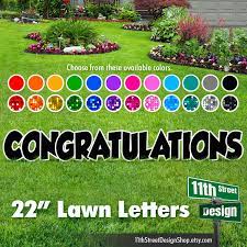 Spell out a message on your lawn with this pink letter 'a' and other giant character signs. 22 Congratulations Yard Sign Letters Outdoor Etsy