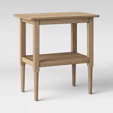 Gretna Narrow Accent Table Natural Threshold In 2020 Accent Table Wooden Accent Table Side Table Wood