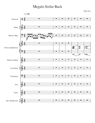 Megalo Strike Back Sheet Music For Piano Trombone Drum Group Tenor More Instruments Mixed Ensemble Musescore Com