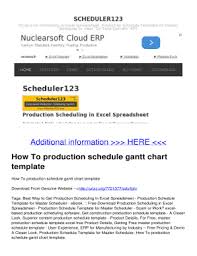 Fillable Online How To Production Schedule Gantt Chart