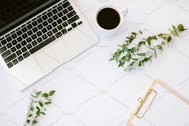 Desk Mockup With Laptop And Coffee Mockup Desk Desk Office Images