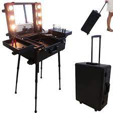 Valise Studio Makeup Trolley Table De Maquillage Ampoules Noire Http Www Cosmetics United Com Valise Studio M Makeup Table Pink Smokey Eye Drafting Desk