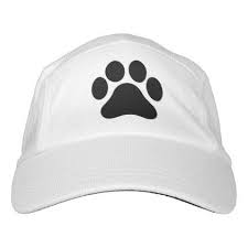 Black And White Paw Print Pattern Baseball Cap Hat Patterns Pattern Special Unique Design Gift Idea Diy Paw Print Hats Black And White Style
