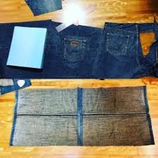 リバーシブルあずま袋の作り方 型紙図と動画あり sewing log デニム リメイク デニムハンドバッグ 日暮里 生地