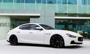 White Maserati Ghibli On Black And White Stuttgart Wheels Maserati Ghibli Maserati Car Maserati