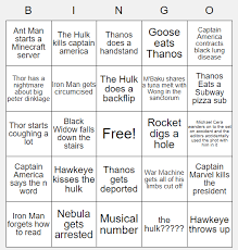 The cards will be randomly generated so that there are no duplicate cards in a same project. My Friends And I Are Making Bingo Cards With Our Endgame Predictions To See Who Was The Closest To The Actual Story This Is Mine Inthesoulstone