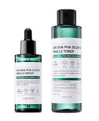 Somebymi Aha Bha Pha Miracle Set Anti Acne Exfoliation Hydration Brightening Toner Serum Skin Cleanser Products Olive Oil Skin Care Skin Care Exfoliation