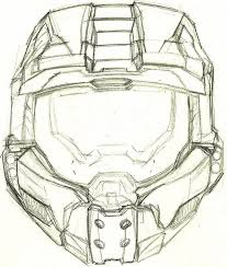 Masterface By Anythingguy Halo Drawings Helmet Drawing Halo Master Chief Helmet